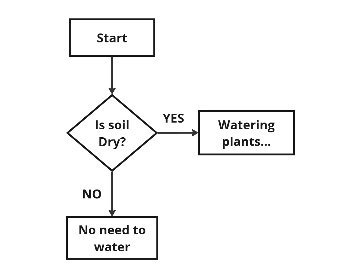 watering plants flowchart